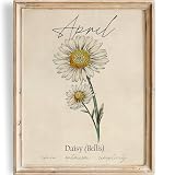 April Birth Flower Art Print - 11x14 (Unframed) | Capturing the Splendor of the April Birth Flower | Decor Accent for Birthdays and Special Occasions | Living Room Décor | Modern Home Décor
