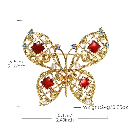 Image of Insect Animal Brooch Pin for Women Rhinestone Lapel Pins Vintage Brooches for Costume Accessories