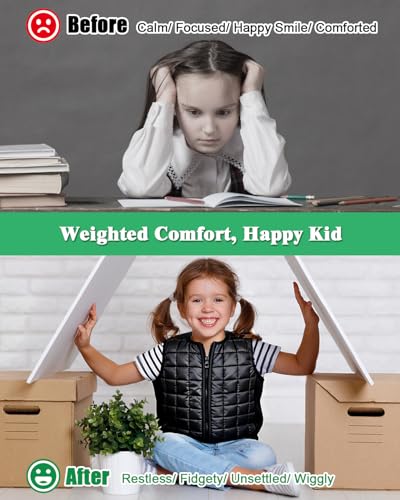 Image of Weight-ed Vest for Kids, Compression Vest for Children Sensory Support for School, Home, Weight-ed Vests for Comfort Breathable Warm Washable Play Study