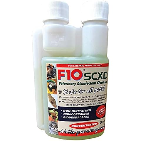 F10 F10SCXD 200ml Veterinary Disinfectant/Cleaner-Zoos/Breeders-Dogs, Cats, Small Animals, Birds Cover