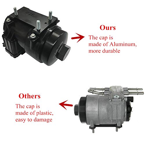 Ifjf Pfb-101 Hfcm Fuel Pump Filter Assembly Replacement For F250 F350 F450 F550 Super Duty 6.0L V8 2003-2007 Excursion 2003-2005 Powerstroke Diesel Engine With Aluminum Billet Metal Cap 6C3Z-9G282-C #TOP1