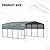 MELLCOM 12 x 20 ft Carport with Galvanized Steel Roof - 12' x 20' x 8.4' Multi-Use Shelter, Sturdy Metal Carport for Cars, Boats, and Tractors