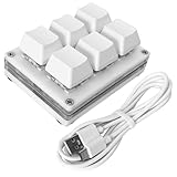 Mini 6-Key Macro Mechanical Keypad RGB Gaming Keyboard Portable One-Handed Fully Programmable Keyboard for Windows Mac OSU HID Standard Keyboard, Red Switches, RGB Backlight, Hot Swap, USB-Micro Cable