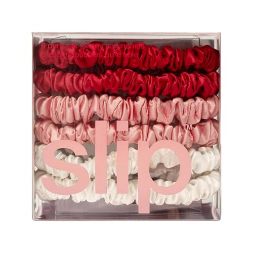 Image of SLIP Skinny Scrunchies: Anti-Crease, Anti-Breakage Slipsilk Design Protects Delicate Hair | Includes 6 Pure Silk Scrunchies: Limited Edition Sweetie