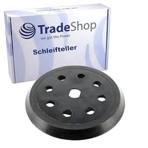 Trade-Shop Klett 8-Loch Schleifteller/Polierteller/... 125mm kompatibel mit Black & Decker BD190S BD190E KA190S KA190E Exzenterschleifer