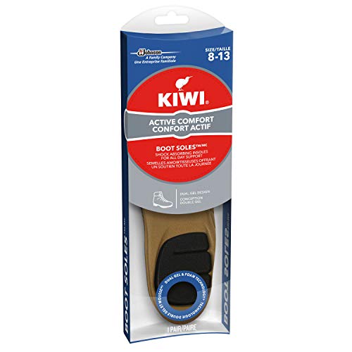 KIWI Shoe Insoles and Inserts for All Day Support , Performance Foam Absorbs Shock for Ultimate Comfort , Gel , Boots , Men 8-134