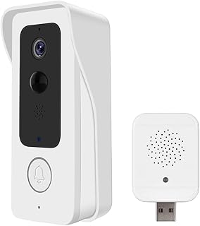 Rimoody Smart Video Doorbell Camera Wireless with Chime Ringer, Smart Human Detection, 2.4G WiFi, 2-Way Audio, HD Live Image, Night Vision, Cloud Storage, Battery Powered, Indoor/Outdoor Surveillance