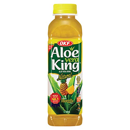 OKF Bebida de Aloe Vera sabor abacaxi, 12 garrafas de 500 mL