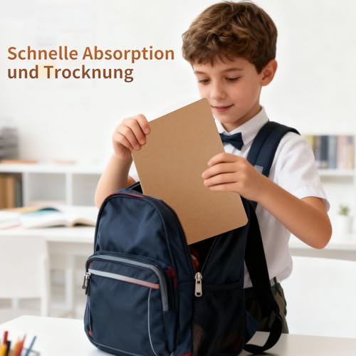 10er-Set A5 Notizbücher Blanko mit Kraftpapier-Einband - Notizhefte für Skizzen, Tagebuch & Journaling, 72 Seiten pro Heft, Für Schule, Büro & Kreative (14 x 20,2 cm)