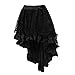 Produktbild COSWE Damen Steampunk Gothic Vintage Mehrfarbig Lagig Chiffon Spitze Party Rock (M)