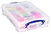 Price comparison product image Really Useful Box Plastic Storage 4 Litre Clear with 2 x Hobby Trays
