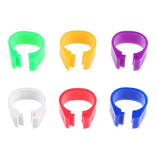 GALPADA 200pcs Bird Foot Rings for Easy Identification Parrot Pigeon and Poultry Use and Cuff Rings for Breeding and Management