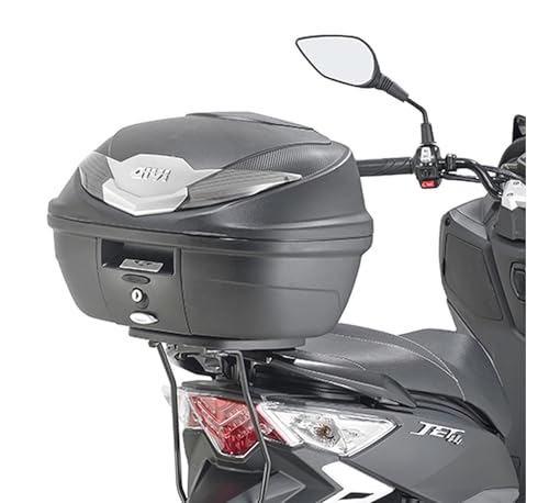 Baúl Givi C30N Monolock de 30 litros con soporte para moto SYM Jet 14 2