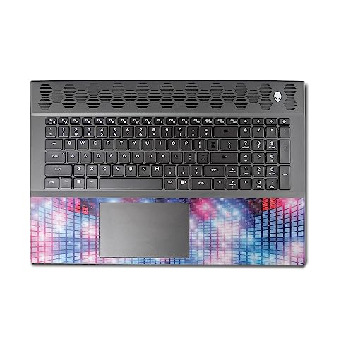 Image of MightySkins Carbon Fiber Skin Compatible with Alienware M18 R1 (2023) Full Wrap Kit - Neon Eq | Protective, Durable Textured Carbon Fiber Finish | Easy to Apply & Change Styles | Made in The USA
