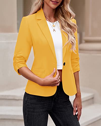 Image of LookbookStore 3 /4 Sleeve Blazers for Women Business Casual Fitted Jackets