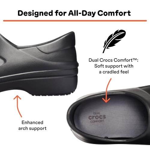 Image of Crocs Women's Neria Pro II Work Clogs | Enclosed Toe | Slip Resistant | All Day Comfort
