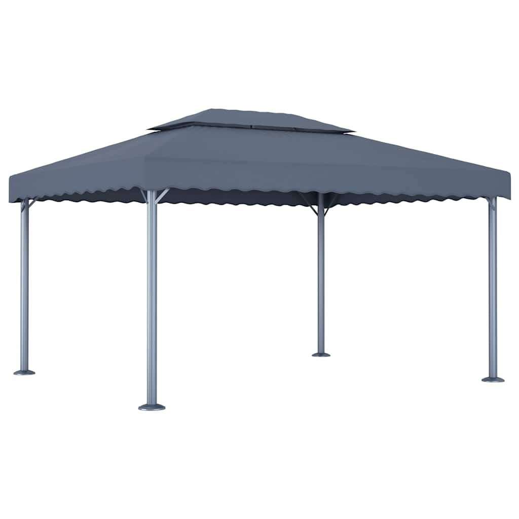 Altana Ogrodowa 400 x 300 cm Antracytowa z Aluminium i Stali