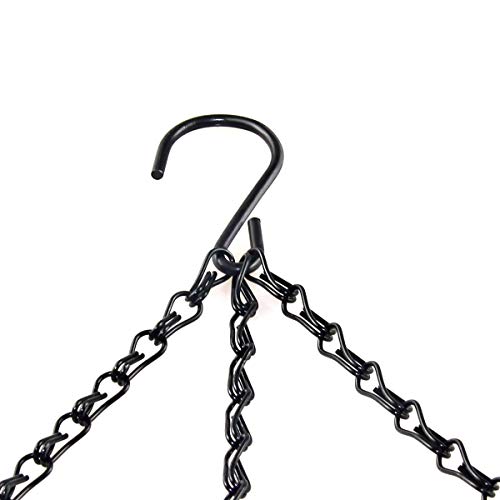 Kabb Hanging Basket Chains, 2Pcs 20 Inch/ 50Cm Black Hanging Chains Flowerpot Iron Sling Chain 3 Point Garden Plant Hanger For Bird Feeders, Planters, Lanterns And Ornaments #TOP1