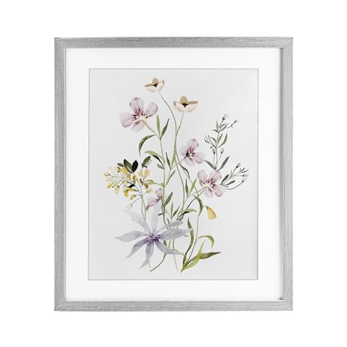 Impression encadrée floral Stupell luxe et feuillage noir