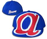 Atlanta Braves Cooperstown Collection Monster Fitted Hat Cap - Team Colors (Blue, 8)