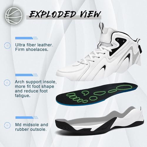 CJSPORX Men's Basketball Shoes Breathable Non-Slip Sneakers Fashionable Sports4