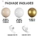 White Sand Gold Balloons Garland Arch Kit,156PCS White Nude Balloons with Metallic Chrome Gold Latex Balloons for Boho Wedding Baby Bridal Shower Engagement Anniversary Birthday Decorations Backdrop