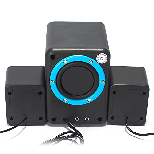 CAIXINHA DE SOM PARA COMPUTADOR SUBWOOFER SPEAKERS PC GAMER NOTEBBOK (AZUL)