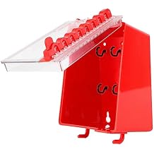 Sonew Lockout Tagout Box Kit, Safety Lockout Box, Loto Station Wall Mount, Safety Group Padlock Box, with 8 Hole Positions Hanging, for Lockout Tagout Safety
