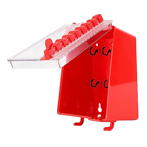 Sonew Lockout Tagout Box Kit, Safety Lockout Box, Loto Station Wall Mount, Safety Group Padlock Box, with 8 Hole Positions Hanging, for Lockout Tagout Safety