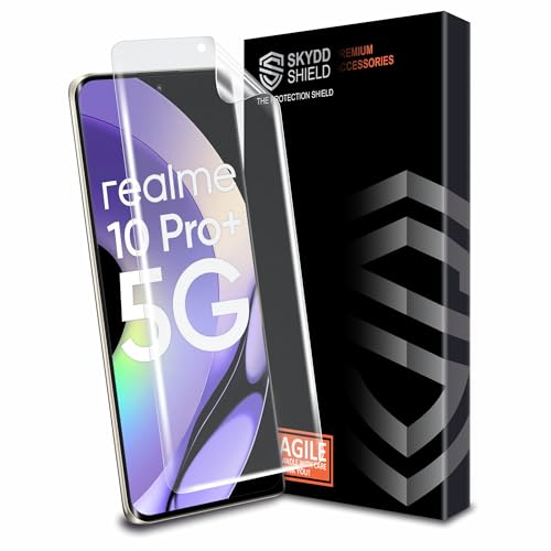 Image of Anti Glare Matte TPU hydrogel Edge to Edge Screen Protector Guard For Realme 10 Pro Plus (6.7 Inch) With Installation Kit | Support Fingerprint | Edge to Edge Coverage