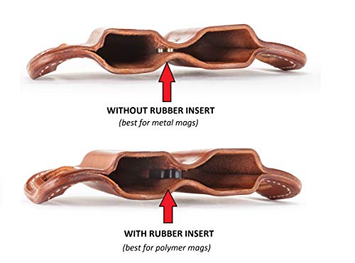 1791 Gunleather 2.2 Flex Mag Holster With Adjustable Retention Screws - Double Mag Pouch For Polymer & Metal Double Mags, Owb Magazine Pouch For Belts - Classic Brown #TOP2