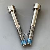 2個入 M9 x 1.25 x 60 mm チタン合金 TI 円柱 六角穴付 ボルト ネジ ねじ +靑い ねじゆるみ止め剤 高強度・非磁性・超軽量・防錆 龜旅製作所