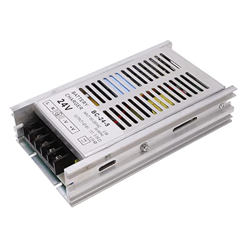 Cargador de Batería para Generador, Seguro de Usar Cargador de Grupo Electrógeno Corriente Constante Automática AC160‑250V 5A para la Industria (CC 24 V)