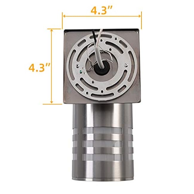 2 Pack Outdoor Wall Sconce, Waterproof Wall Light Fixture, Cylinder Porch Wall Mount Light with Stainless Steel 304, E27, 8.7 Height, UL Listed (Silver, Brushed Nickel, No Bulbs)