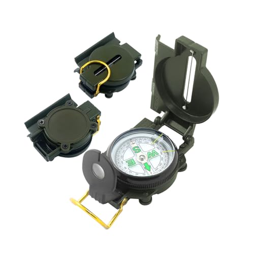 Compass - Advanced Scout Compass for Hiking, Camping, and Backpacking - Outdoor Adventure Party Navigation Tool Army Green