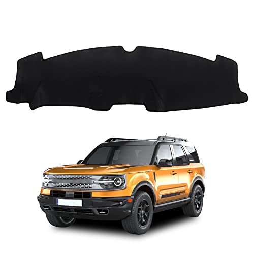Image of Autorder Dashboard Cover Mat for Ford Bronco Sport 2021 2022 2023 2024 Accessories Dash Cover Ice Silk Fabric Dash Mat Sunshade Glare UV Rays Protector