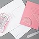Linex Mathematikgeometrie-Set mit transparenter Hülle, Rosa, 10-teiliges Prüfungs-Set mit Kompass, Winkelmesser, Lineal, Geodreiecke und Radiergummi
