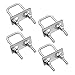 Jutagoss 4Pcs 304 Stainless Steel M6 Thread Silver Square Bend U Bolts with Nuts, Washers and Frame Plate 1.18