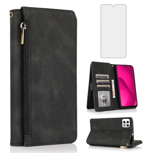 Protection T-Mobile Revvl 7 5G étui portefeuille cuir flip cover complet