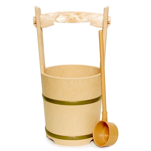 Amazon｜仏壇屋 滝田商店 特上手桶(柄杓付) 無地(高さ44cm×口径21cm