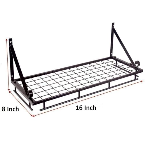 Image of Pan & Pot Lid Organizer Rack - Multifunctional Cookware for Cabinet, Pantry Chopping Board Holder, Space-Saving Kitchen Organizer, Black L-16 x W-8 x H-4 Inches(10-HOOK)
