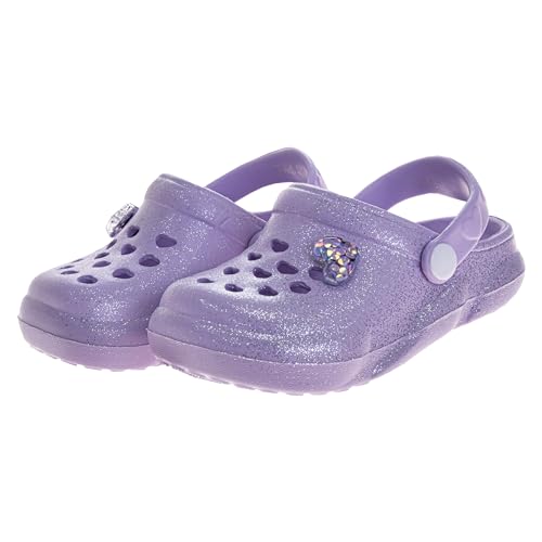 Image of Josmo Kids Stylish Clogs Water Slides for Girls - Summer Beach Pool Heart Slip-on Sandals (Size 5-10 Toddler)