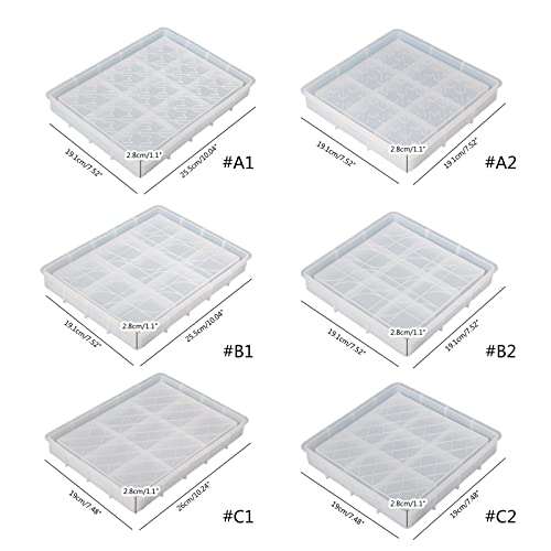 Molde de resina epoxi para joyería artesanal en formato cuadrado y rectangular 6