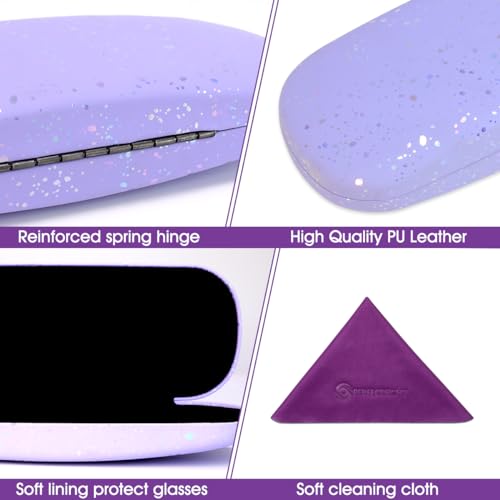 Image of PERFECTSIGHT Hard Shell Eyeglasses Case, Kawaii Protective Glasses Case for Kids, Cute Eyeglass Case for Women Men Girls