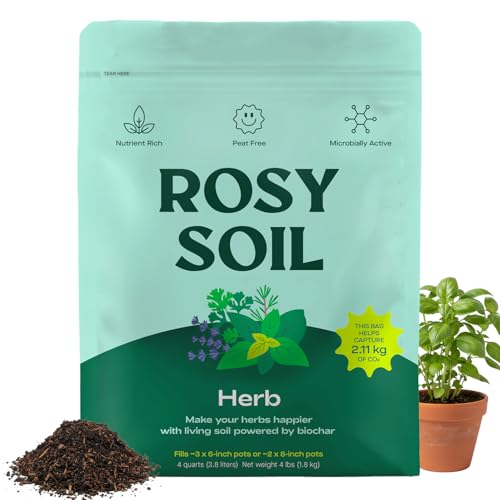 Rosy Soil Herb Mix - Organic Potting Mix for Herbs