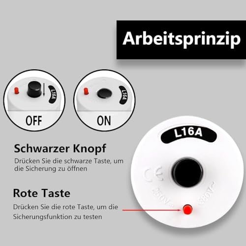 3 Stück Schraubautomat (Sicherung für alte Elektroverteilung), Kontakt Sicherungs Schraubautomat 16A, Inneres Material ist aus reinem Kupfer, die Übertragungswirkung ist ausgezeichnet (Weiß)