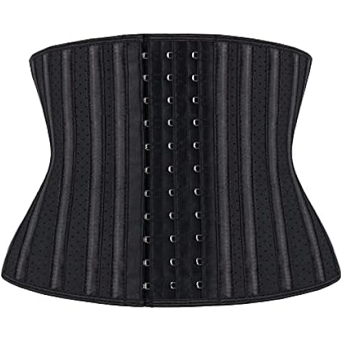 Atbuty Short Torso Waist Trainers Cincher Corset Underbust Body Shaper Latex Sport Girdle