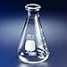 Pyrex Borosilicate Glass Narrow Mouth Erlenmeyer Flasks with Heavy Duty Rim, 1500ml Capacity