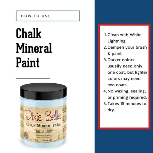 Dixie Belle Paint Company Chalk Finish Furniture Paint | Haint Blue (8Oz) | Matte Pastel Blue Chic Chalk Mineral Paint | Diy Furniture Paint | Made In The Usa #TOP2