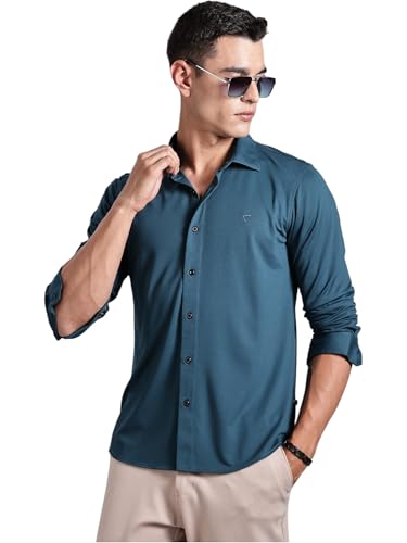Image of Thomas Scott Men's | Tencel Fabric | Solid | 4 Way Stretchable | Lightweight | Moisture Absorb | Wrinkle Free | Shirt